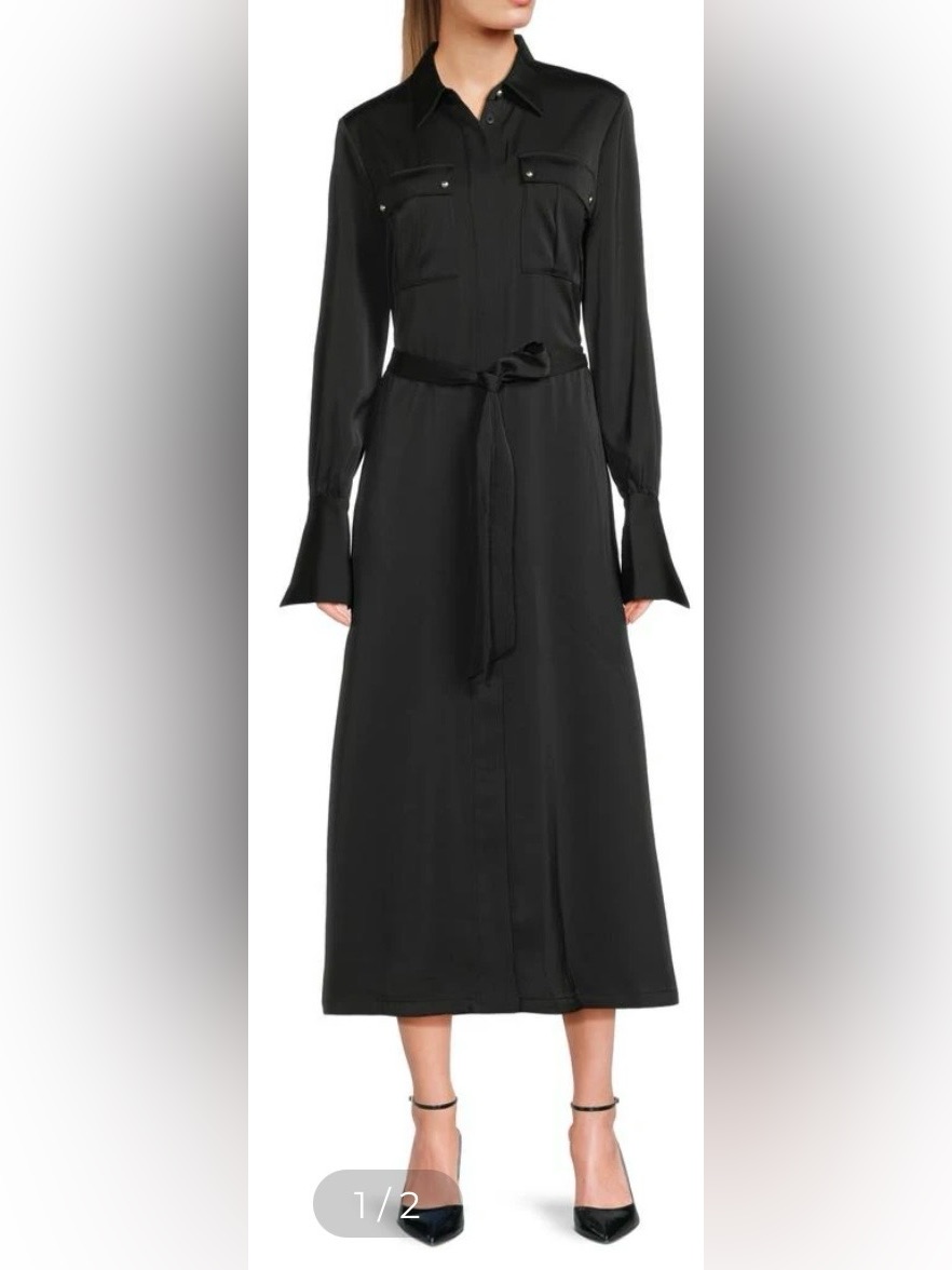 Carmina Satin Dress Nwt (No Belt)